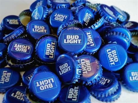 100 Bud Light Recycled Beer Bottle Caps By Lotsofcaps On Etsy