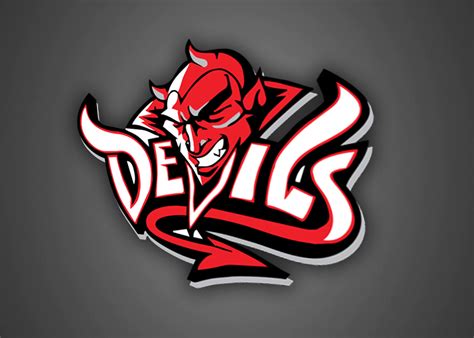 Red Devils Logo Football