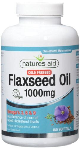 Natures Aid Flaxseed Oil 1000mg 180 Capsules EBay