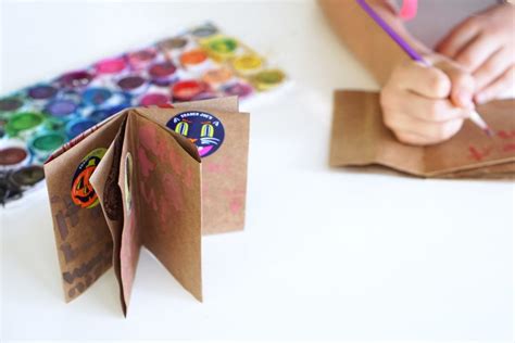 Paper Bag Craft Diy Recycled Mini Art Books Maker Mama