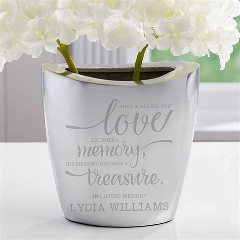 Memory Becomes A Treasure Aluminum Vase Bed Bath And Beyond Memorial Vase Wedding Vases