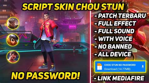 Script Skin Chou Stun Full Effect No Password Script Skin Mlbb Youtube