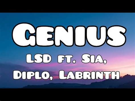 LSD Genius ft Sia Diplo Labrinth Sub Español Inglés YouTube