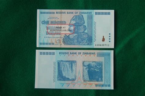 100 Trillion Zimbabwe Currency 2008 Aa Series Note