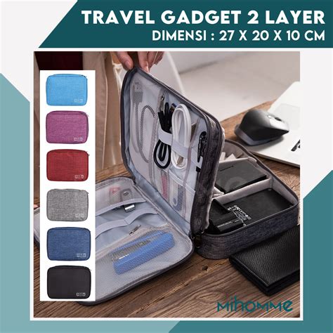 Jual Travel Pouch Gadget Organizer Storage Tas Penyimpanan Kabel