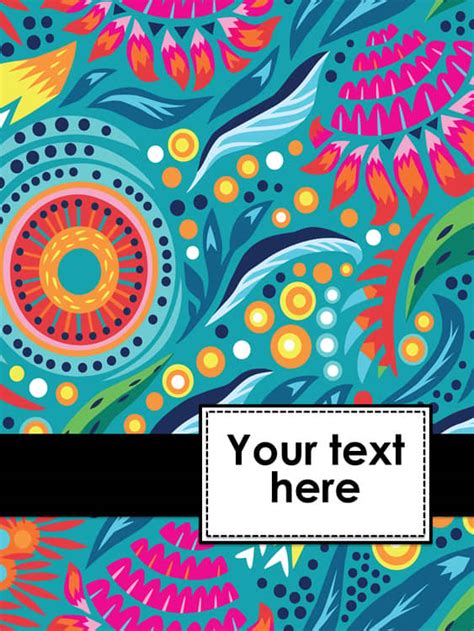 editable classroom labels set  abstract australian native flowers