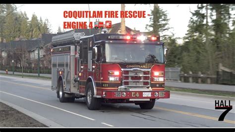 Coquitlam Fire Rescue Engine 4 Responding Youtube