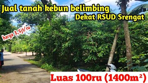 Jual Tanah Murah Bonus Kebun Blimbing Dekat RSUD Srengat YouTube