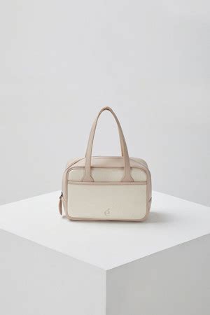 Square bowling bag Fog beige Archivépke 코오롱몰