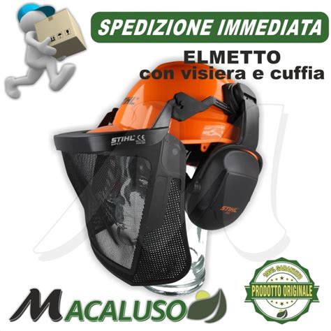 Casco Protettivo Con Visiera E Cuffie Stihl Function Basic Elmetto