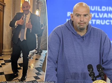 John Fetterman scrubs up well in a suit as Senate restores dress code | Daily Mail Online