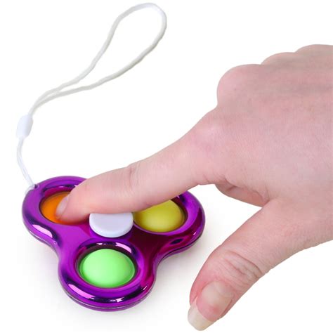 Toyland® Bubble Pop Fidget Hand Spinner Keyring - 2 In 1 Bubble Pop Toy ...