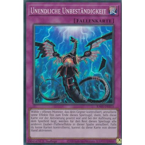 Unendliche Unbeständigkeit V 4 Platinum Secret Rare RA01 DE075 V 4