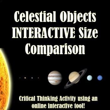 Planets/ Solar System Objects Size (Diameter) Comparison Digital Activity