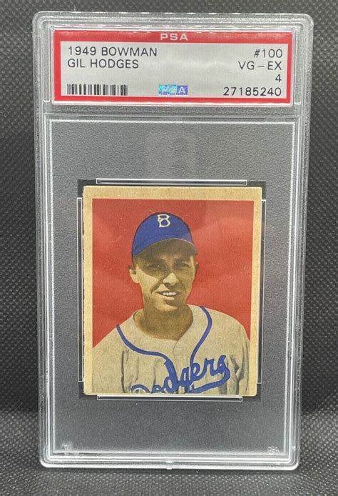 Bowman Gil Hodges Dodgers Psa Vg Ex Very Nice Card Hof Ebay