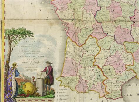 Large Map of France, 1790 - Original Art, Antique Maps & Prints