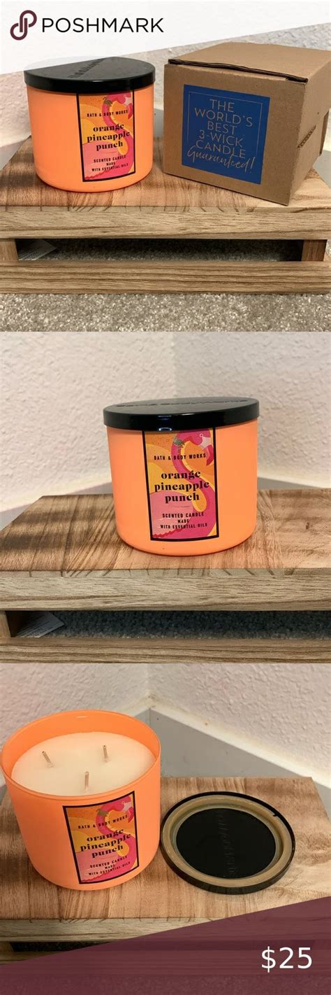 Bath Body Wick Candle Orange Pineapple Punch In Bath And