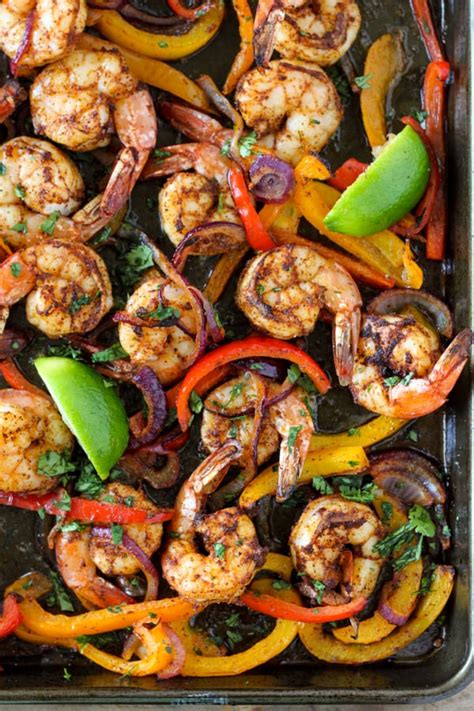 One Sheet Pan Shrimp Fajitas No Pencil