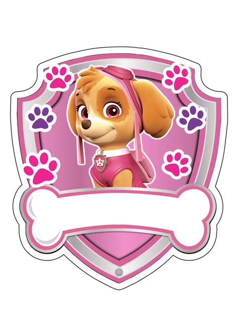 Patrulha Canina Centro De Mesa Totem Rosa Sky Png Paw Patrol Skye Birthday Skye Paw Patrol