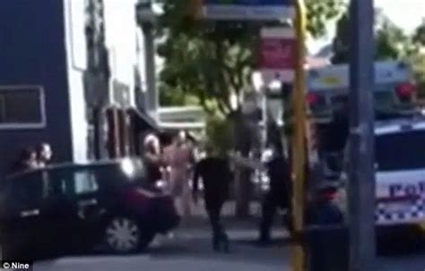 Naked Man TASERED In Brisbane After He Allegedly Shoulder Charged Female Cop Daily Mail Online