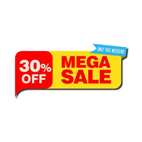 Premium Vector Mega Sale Offer Tag In Vector Design