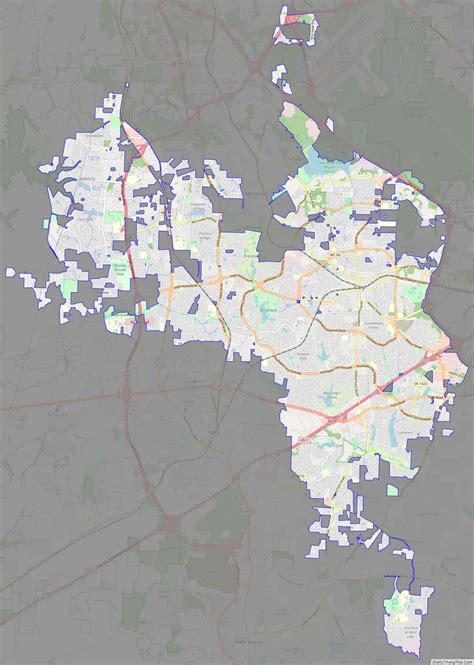 Map of Cary town, North Carolina - Thong Thai Real