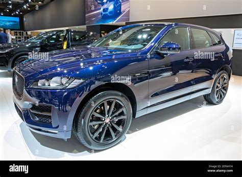 Jaguar F Pace Luxury Performance Suv Car Showcased At The Autosalon