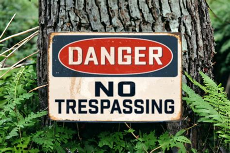 Vintage No Trespassing Tin Sign Warning Sign for Entryway, Garden, and ...