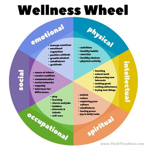 Wellness Wheel For Families The Ot Toolbox Wellness Wheel