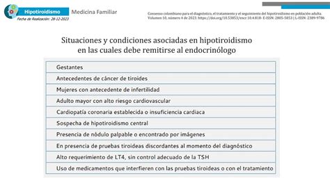 Consenso Colombiano De Hipotiroidismo 2023 PPT