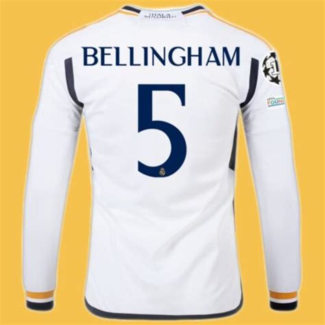 JUDE BELLINGHAM #5 HOME JERSEY LONG SLEEVES | #4708708172