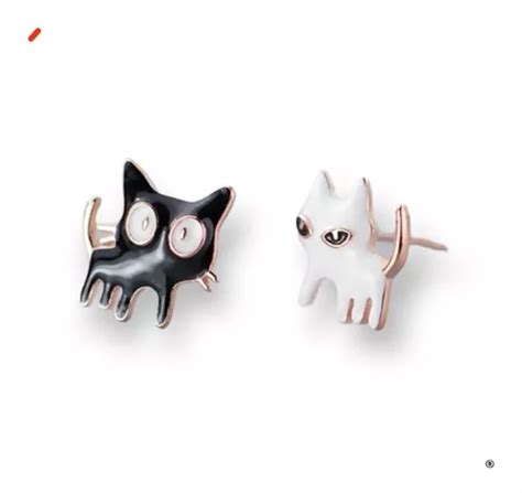 Aretes De Gatos O Gatitos Kawaii En Plata Aut Ntica Meses Sin Inter S