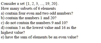 Solved Consider Set How Many Subsets Of Elements