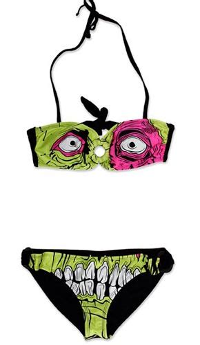 Shocking Swimwear Iron Fist Zombie Chomper Bikini Women S Fashion Police