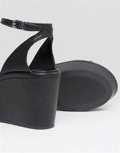 Aldo Chunky Flatform Sandals In Black Lyst