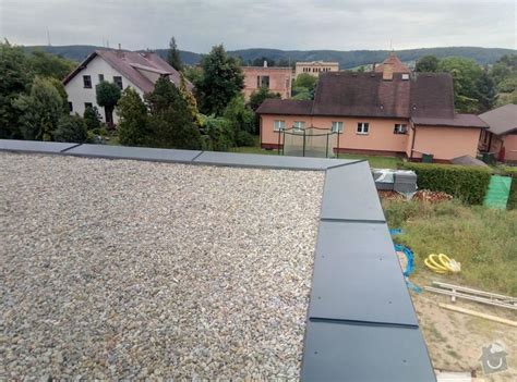 Oplechování atiky (Černošice, okr. Praha-západ) • Ploché střechy