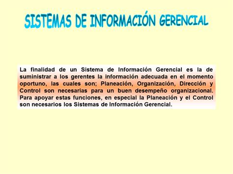 Sistemas De Informaci N Gerencial Estrat Gico Ppt Monografias