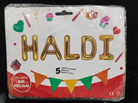 Golden Air Haldi Foil Balloon Packaging Type Packet Size Medium At