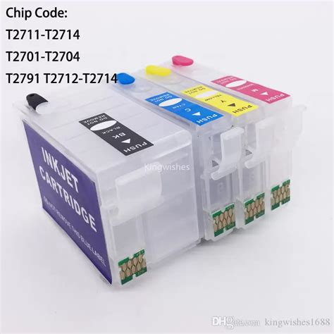 T T T T Empty Refillable Cartridge With Chip For Epson