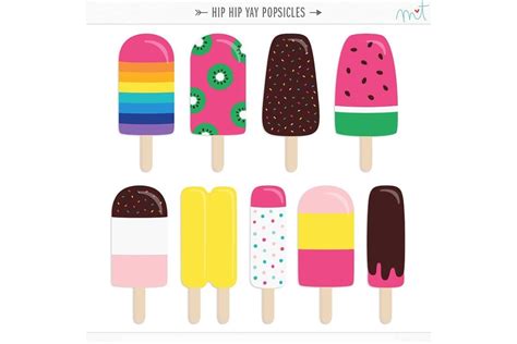 Hip Hip Yay Popsicles Graphic By Miss Tiina Creative Fabrica