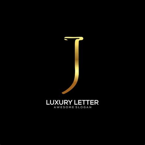 Logo De La Lettre J Avec Un Design De Couleur De Luxe Vecteur Gratuite