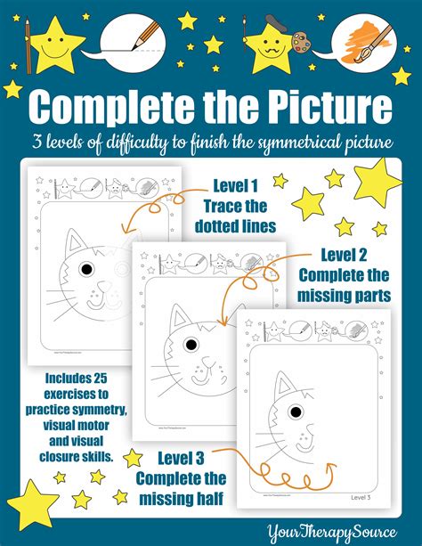 Complete the Picture - Symmetrical Exercises - Your Therapy Source