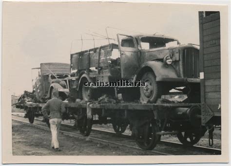 Orig Foto Eisenbahn Transport Zerst Rte Opel Bl Postimages