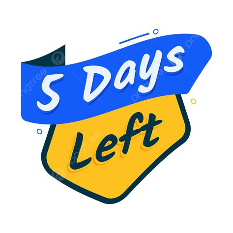 Days Left Countdown Banner Vector Days Left Label Days Left