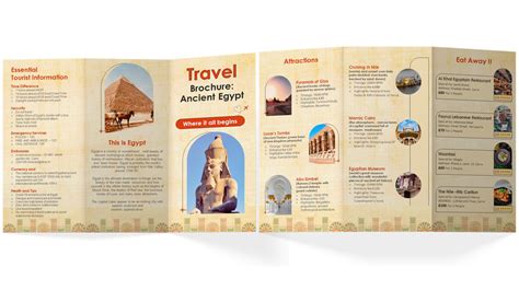 Travel Brochure Ancient Egypt Trifold - PowerPoint Templates