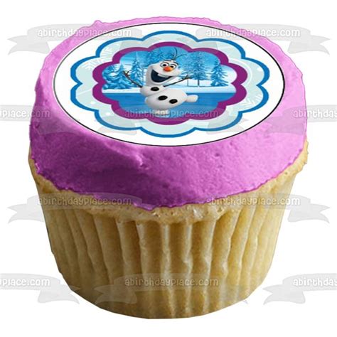 Disney Pixar Frozen Elsa Anna Olaf Edible Cupcake Topper Images