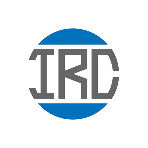 diseno de logotipo de letra irc sobre fondo blanco concepto de