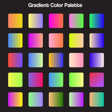 Premium Vector Vector Gradient Swatches Set Vibrant Gradients Collection