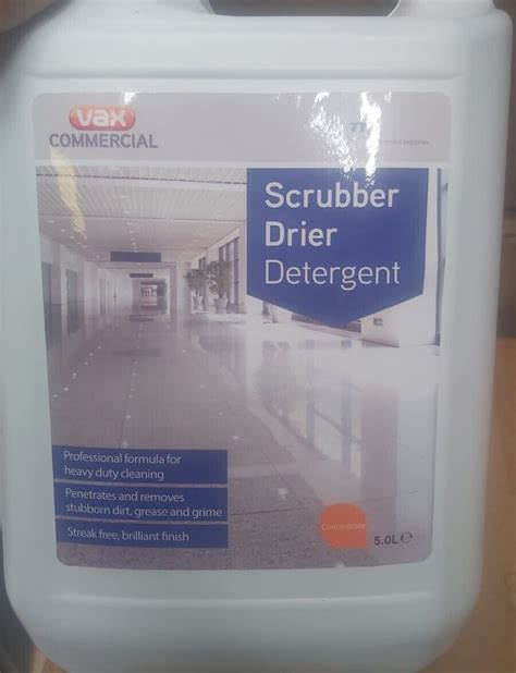 5l Vax Commercial Scrubber Drier Detergent For Hard Floor And Tiles Cleaner Ebay