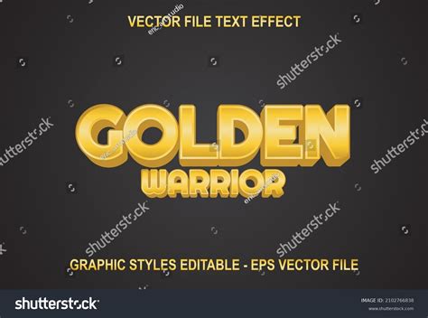 Golden Text Effect On Black Background Stock Vector (Royalty Free ...